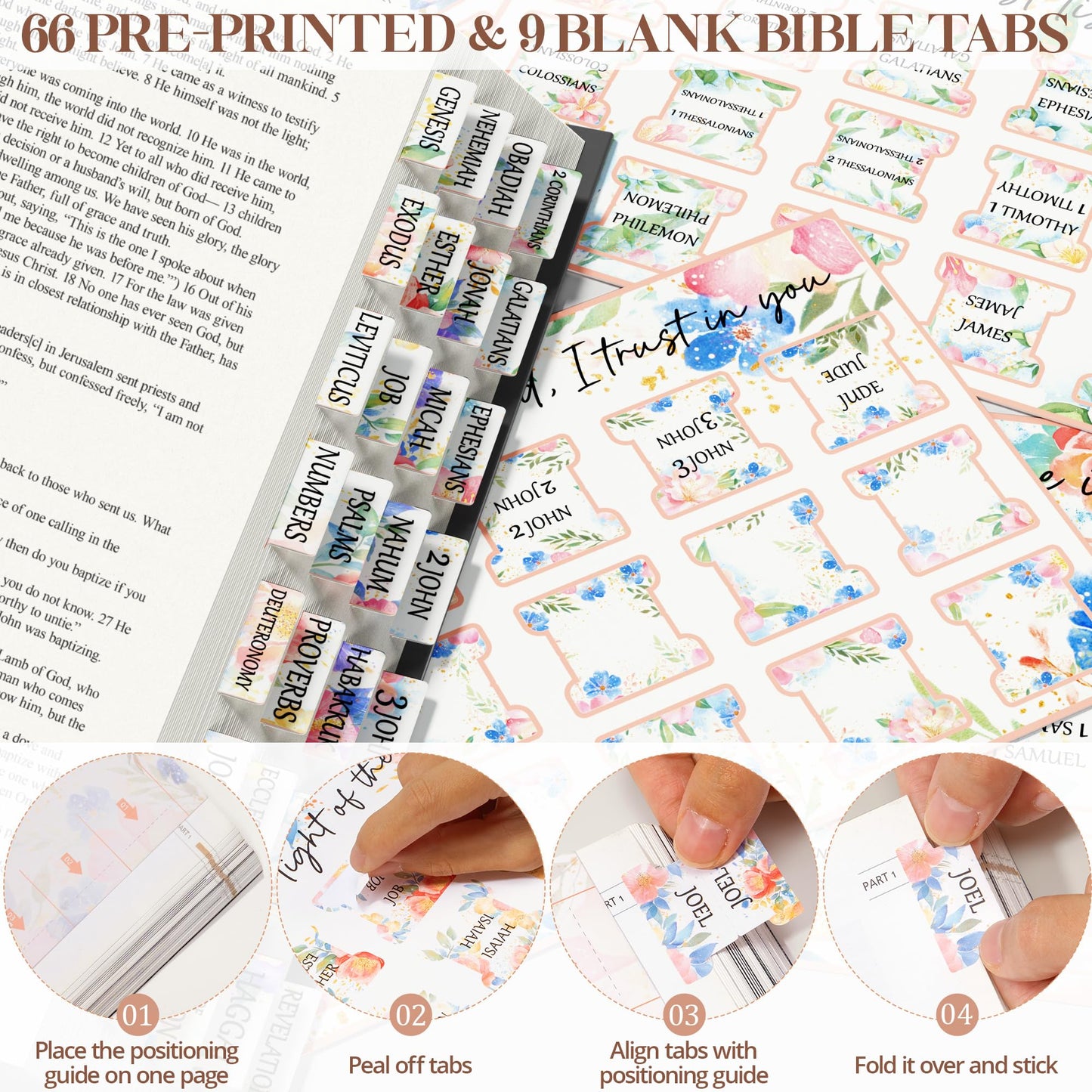 Bible Cover Case for Women, Large Bible Bag w/Shoulder Strap, Bible Study Supplies Journaling Kit Book Carrying Case with Accessories Pastel Highlighters 75 Tabs, Christian Gifts for Women Mom Friends