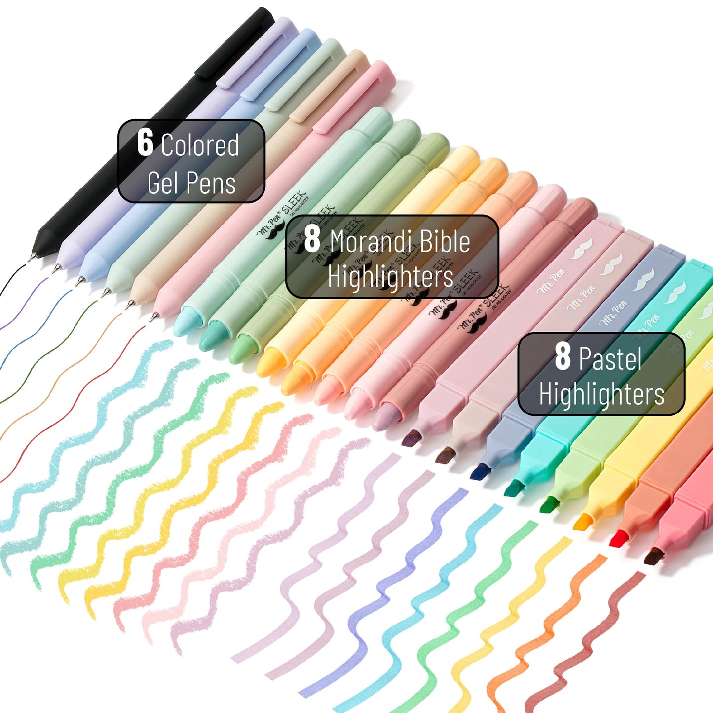 Mr. Pen- Bible Cover Case for Women, Large Bag with Durable Handle, 24-pcs Bible Journaling Kit & Study Supplies with No Bleed Highlighters and Pens, Christian Gift for Women