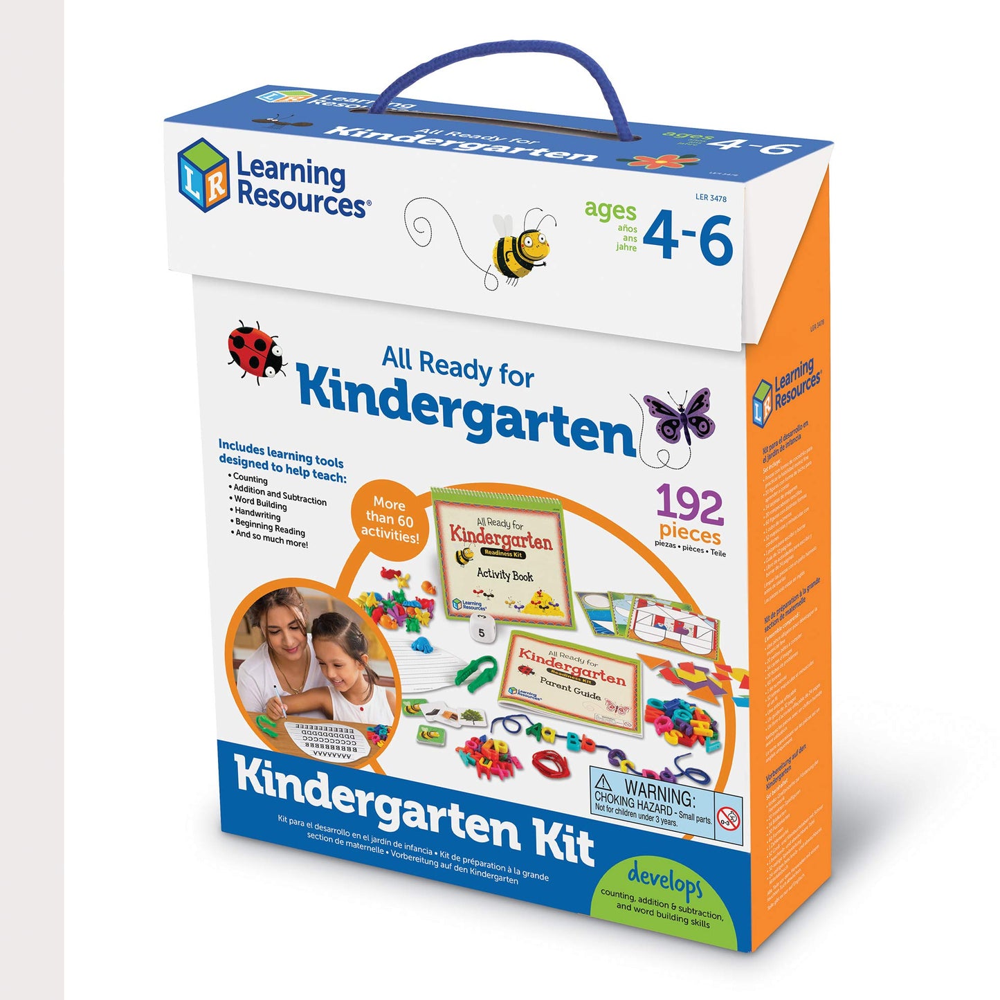 Learning Resources All Ready for Kindergarten Readiness Kit - Classroom Must Haves, Toddler Activities, Homeschool Supplies, Learn to Read, Spelling , Alphabet Kindergarten Workbook