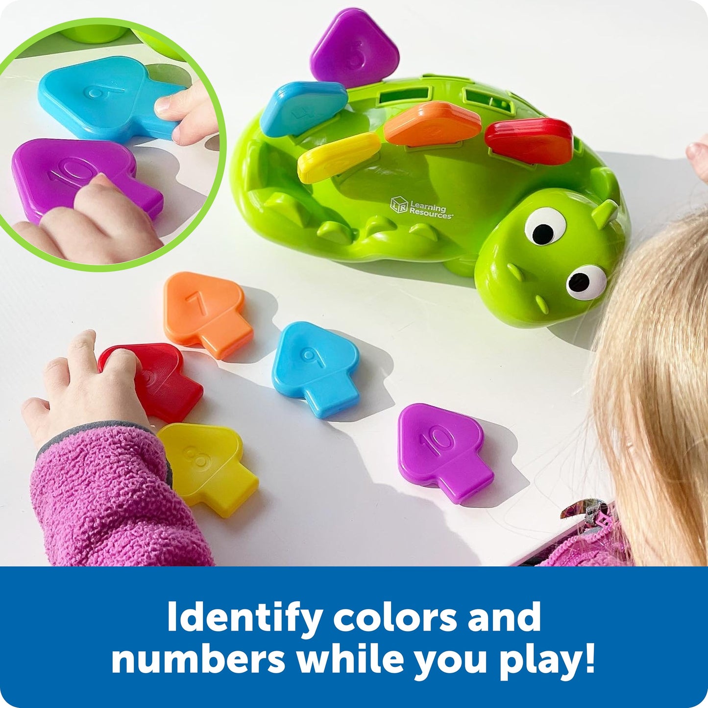 Learning Resources Steggy the Fine Motor Dino - 11 Pieces, Ages 18+ Months, Fine Motor and Sensory, Toddler Preschool Toys, Gifts for Kids