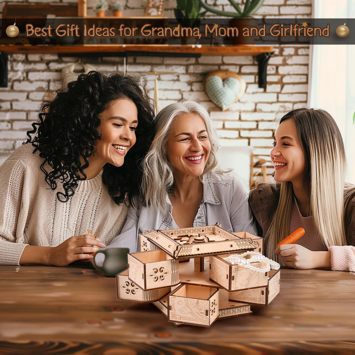 3D Wooden Puzzles for Adults - Mechanical Dragon Treasure Chest Model Kit, DIY Engineering Project, Unique Gift for Women, Collectible Art and Home Display
