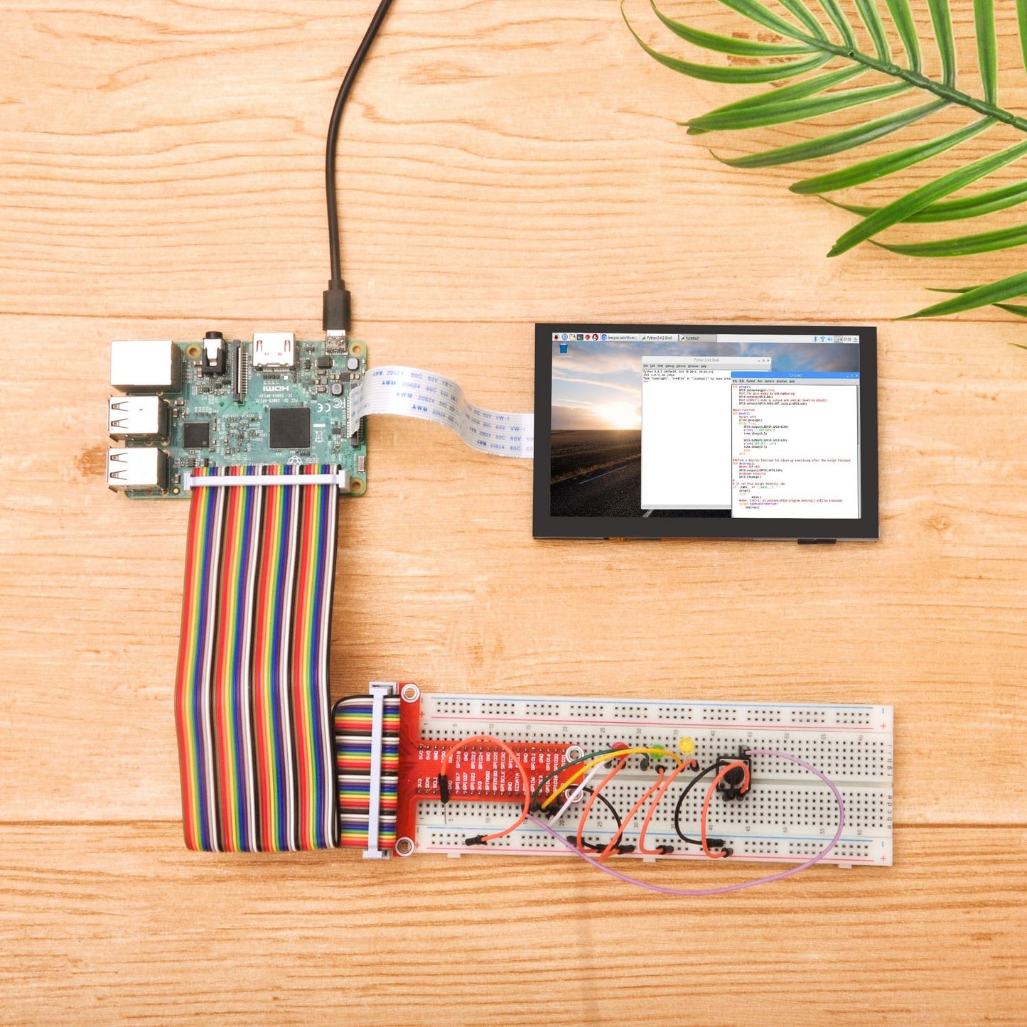 OSOYOO 5 inch Touch Screen RPi5 Monitor DSI IPS LCD 800×480 Display for Raspberry Pi 5 4B 3B+ 3A+ 3B 2B - Wide Viewing Angle, Capacitive Touchscreen, No Need Driver