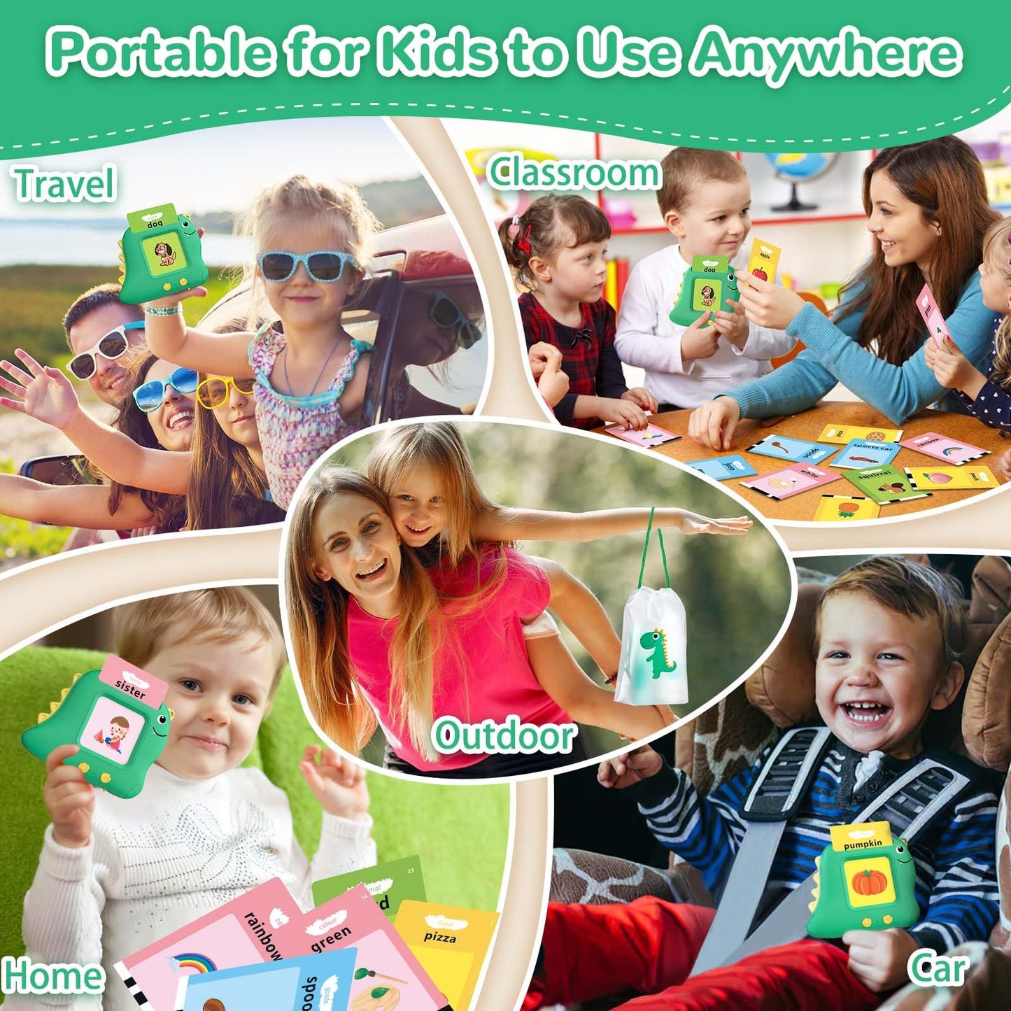 Alotwan Toddler Toys Talking Flash Cards with 510 Sight Words, Montessori Learning Toys for Toddler 1-3 2-4, Autism Sensory Speech Therapy for Boys Girls 2 3 4 5 6 Year Old Kids Gifts