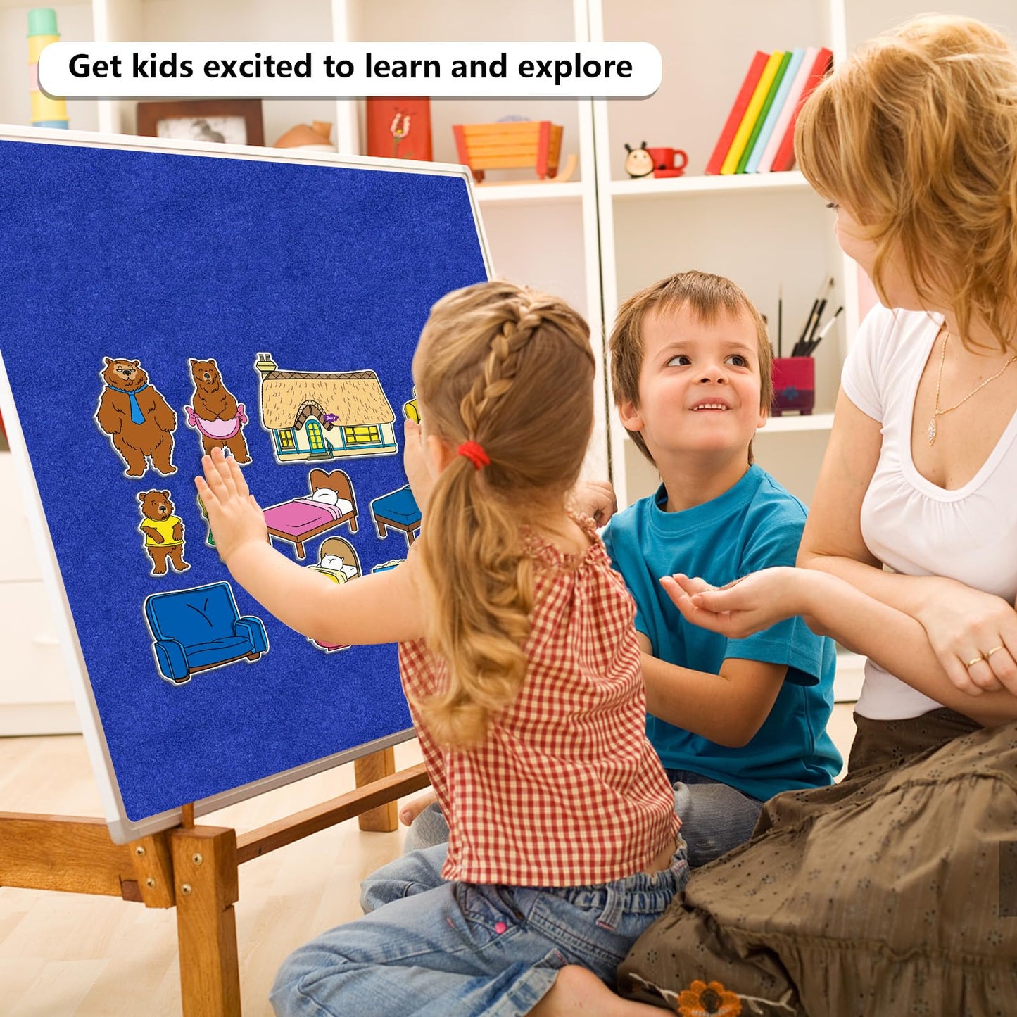Ai fsem 14 Pcs Goldilocks and the Three Bears Felt Board Story Sets Toddler Classroom Toys Flannel Board Stories for Preschool Classroom Must Haves