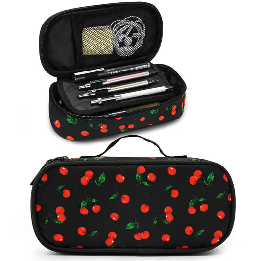 Droerfes Cherry Pencil Case Pencil Pouch Large Capacity Pen Bag School Office Organizer Stationery Storage Box For Girls Boys Teen Kids