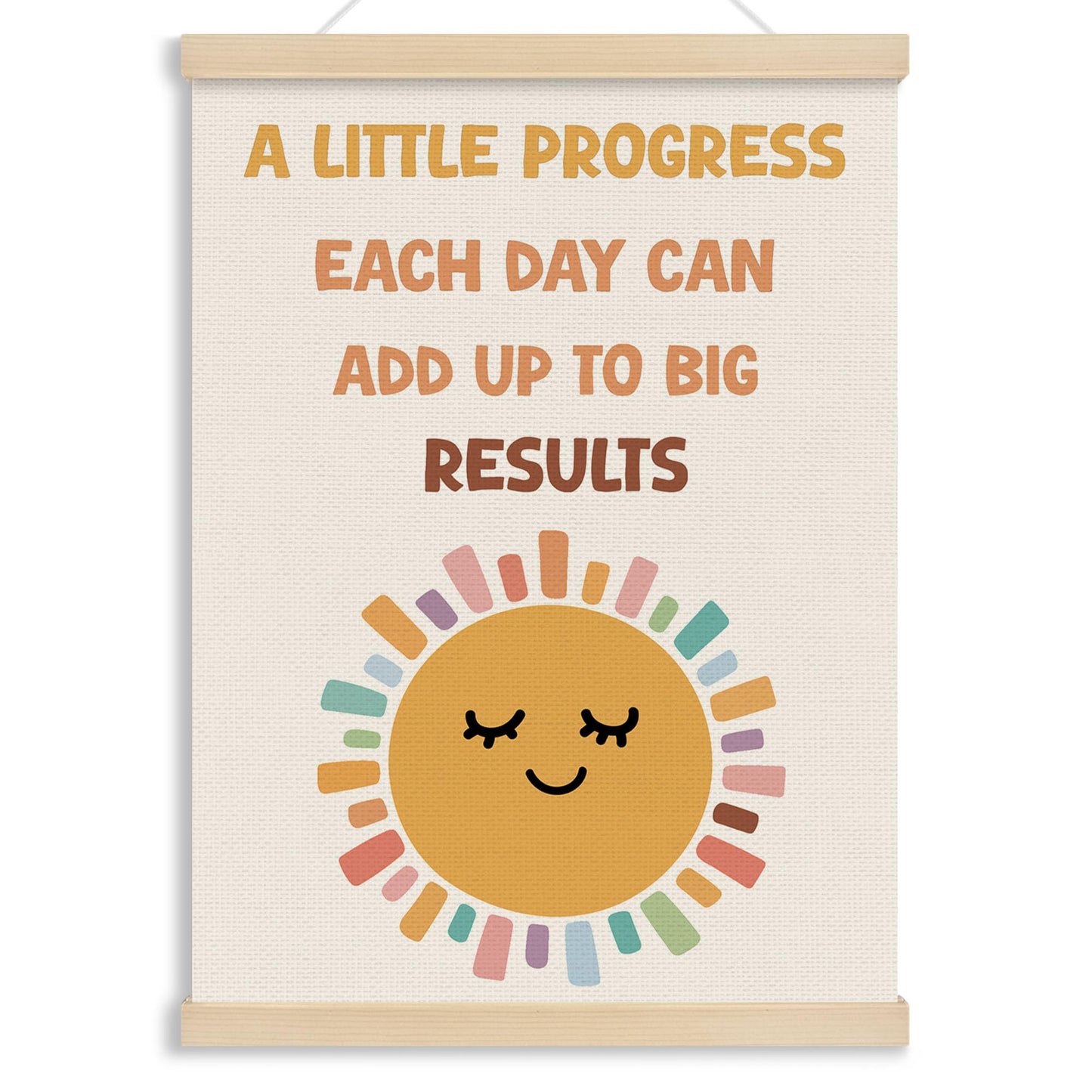 MOTERMATE Boho Sunshine Mental Health Poster Hanger Frame, Motivational Wall Hanging Decor Art Framed for Therapy Office Nursery Room Bedroom, Inspirational Wall Poster Prints, 12x16 Inch