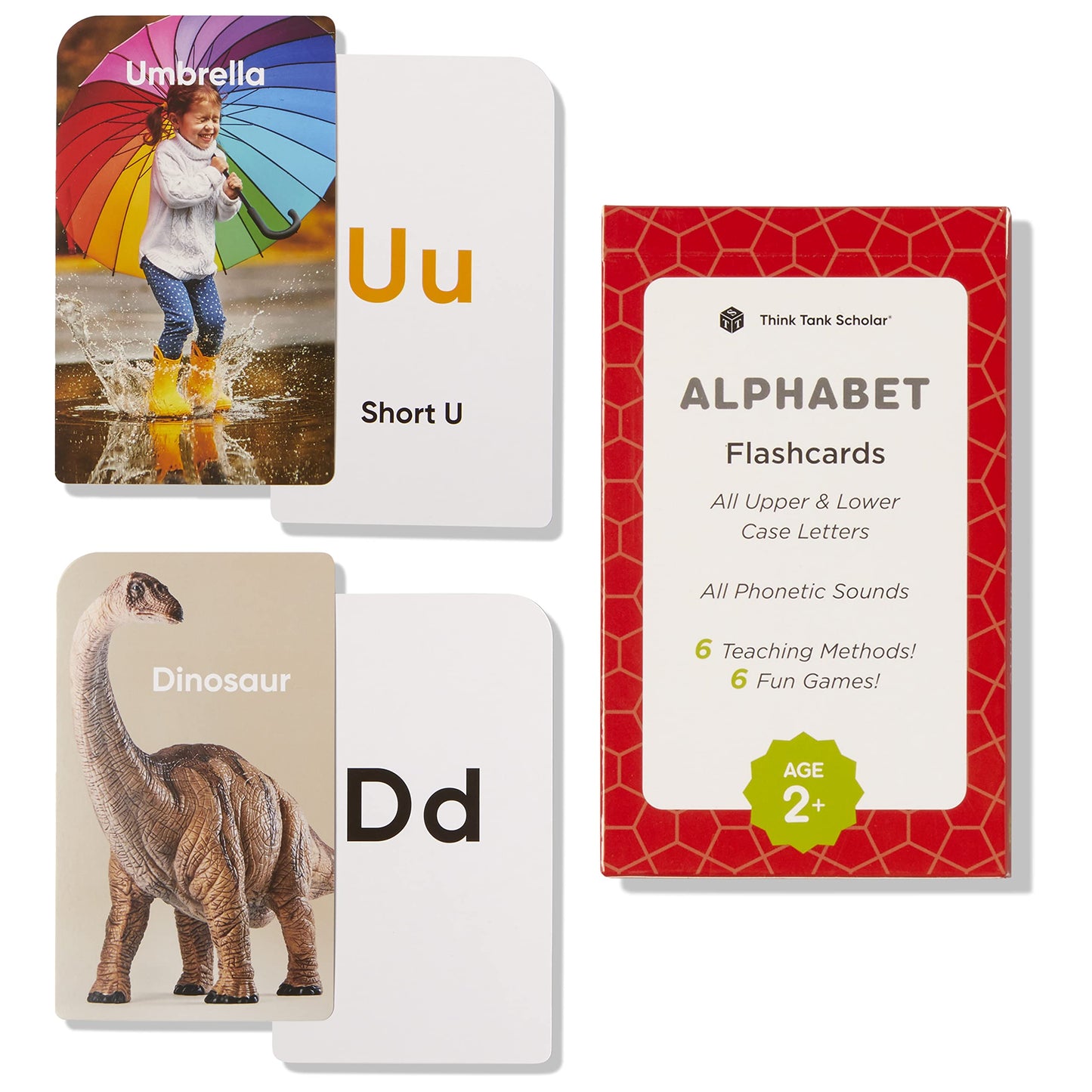 Award-Winning Alphabet Flash Cards for Kids Ages 2-4 – Learn ABCs, Phonics & Speech – Upper & Lowercase Letters, Photo Images – Preschool, Pre-K, Kindergarten