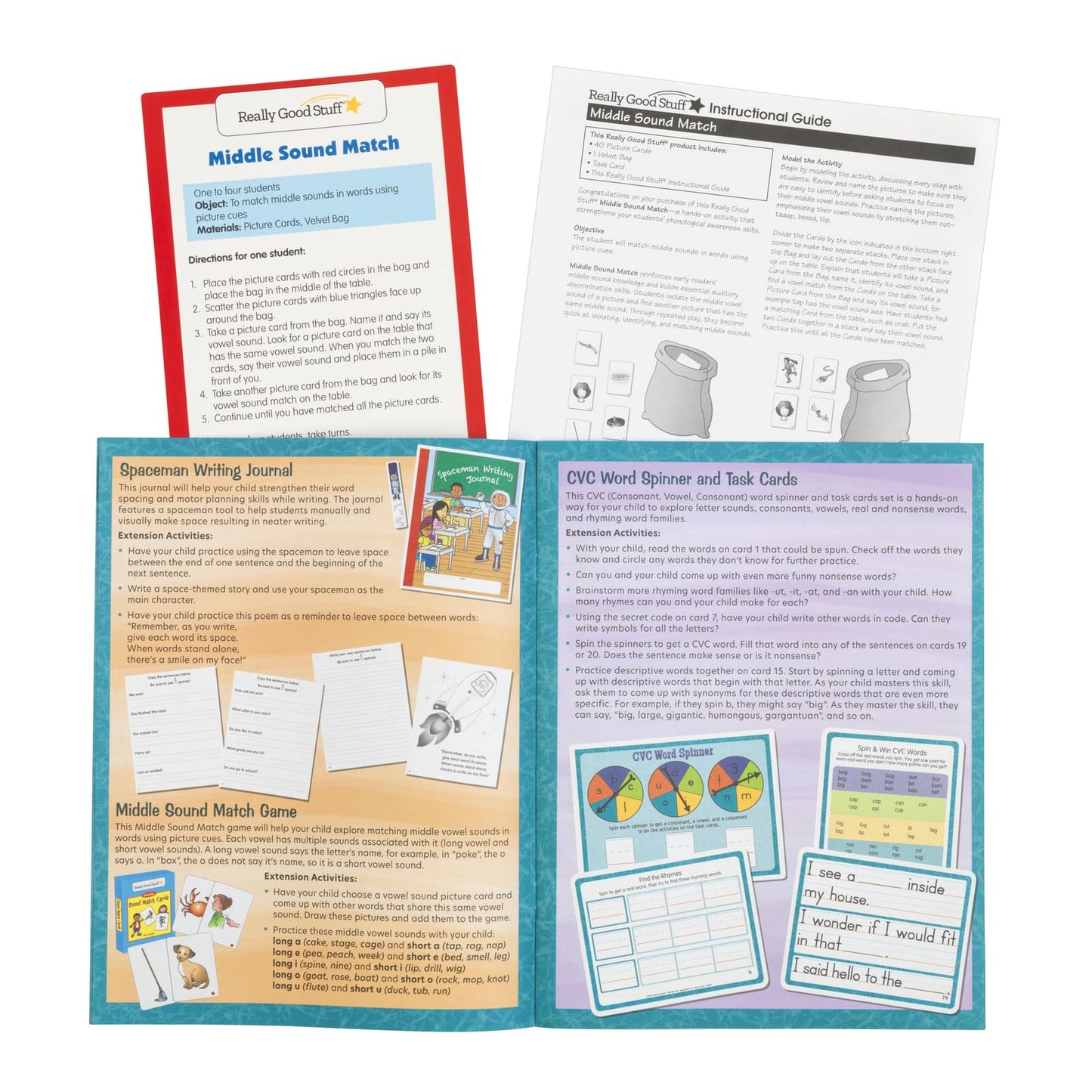 Really Good Stuff Family Engagement Reading - Read, Write and Play Pack - First Grade