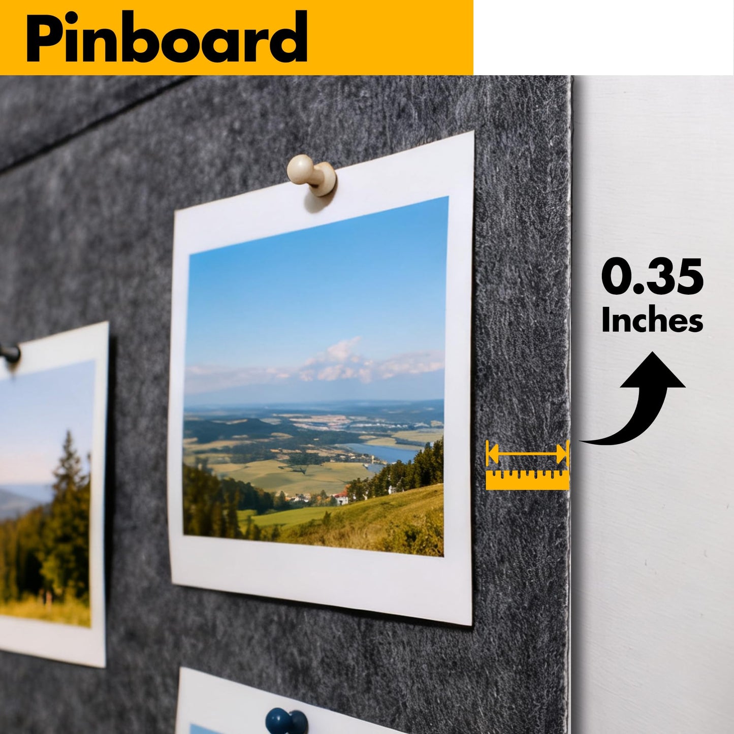 Large Cork Board Tiles for Wall with Push Pins, Removable 36" x 24" Bulletin Board Sets, Adhesive Pin Board | Magrowill 6 Packs Felt Panels for Interior Wall Decor