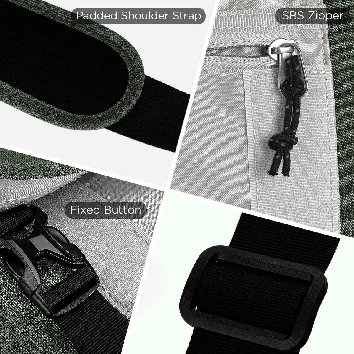 OIWAS Messenger Bag for Men, 15.6 Inch Laptop Crossbody Bags Women Casual Satchel Shoulder Bag College Travel Office Briefcase (15.6 Inch, Dark Green)