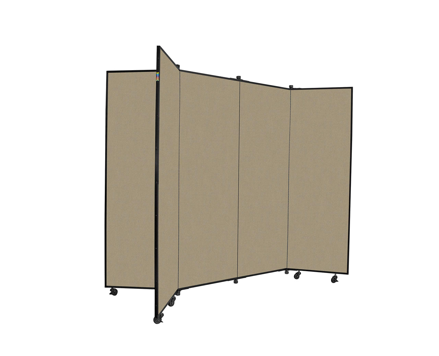 Screenflex Display Towers, Portable Wall Divider Boards for Art Show Partitions, Classroom Panels and Offices - 5'9”H x 6'2"W - 6 Panels - Desert Fabric