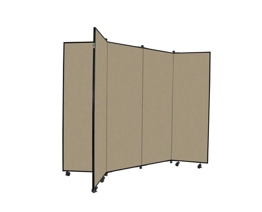 Screenflex Display Towers, Portable Wall Divider Boards for Art Show Partitions, Classroom Panels and Offices - 5'9”H x 6'2"W - 6 Panels - Desert Fabric