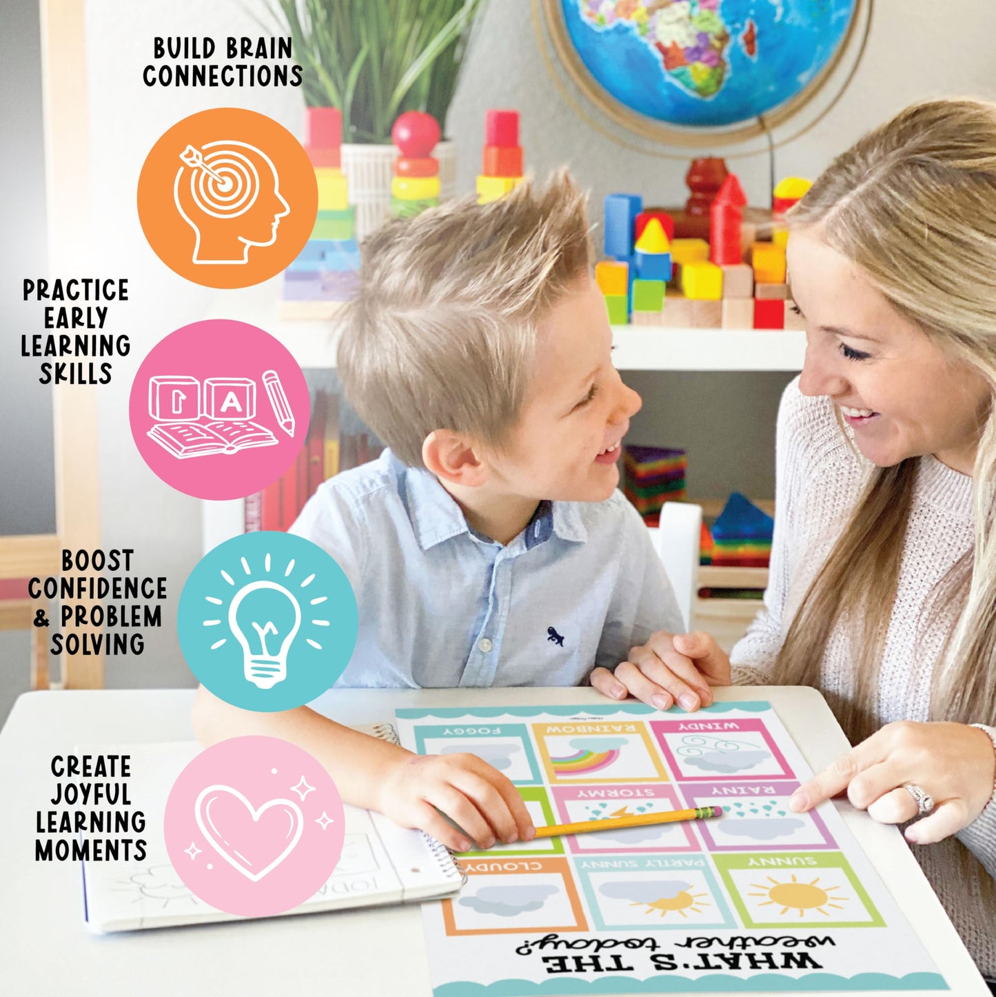 Hadley Designs 16 Educational Posters for Classroom Must Haves - Laminated Pre-K Posters for Toddler Homeschool Essentials, Toddler & Preschool Learning Activities, Kindergarten Classroom Decor