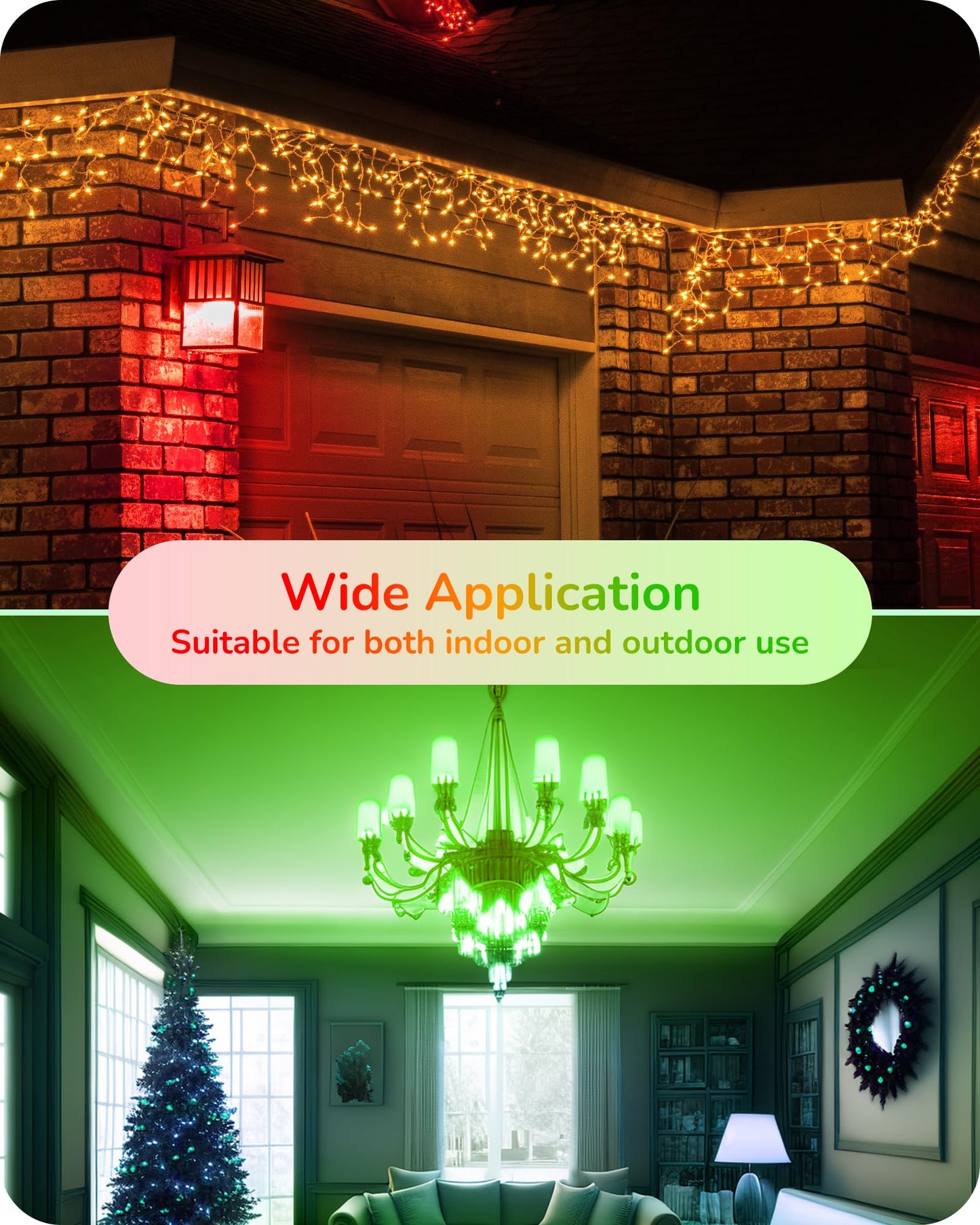 EDISHINE C35 Red Dimmable LED Light Bulbs, E12 Candelabra, 60W Equivalent, 6 Pack