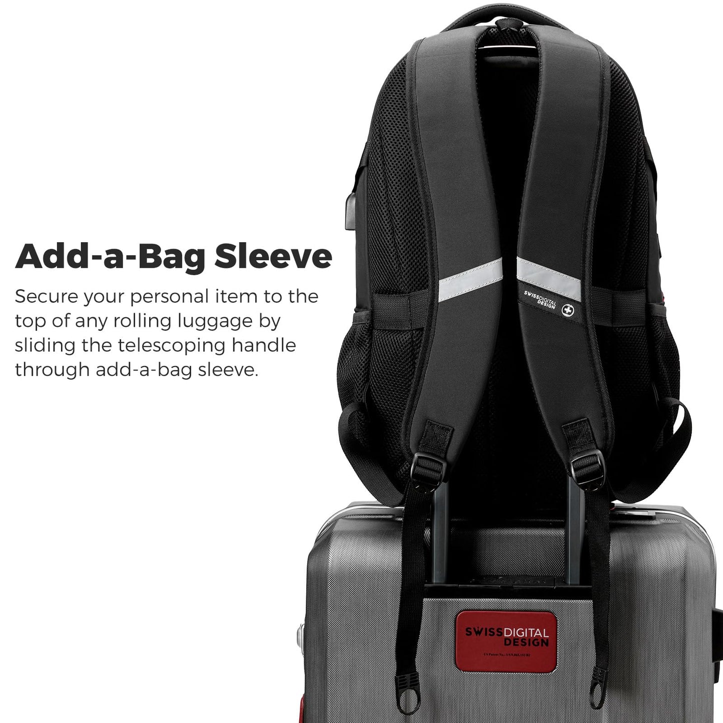 Swissdigital Design Laptop Backpack with USB Charging Port, Travel Backpack Fits 15.6 inches Computer, 31L College School Backpack for Men, Olive/Black | SD803-26