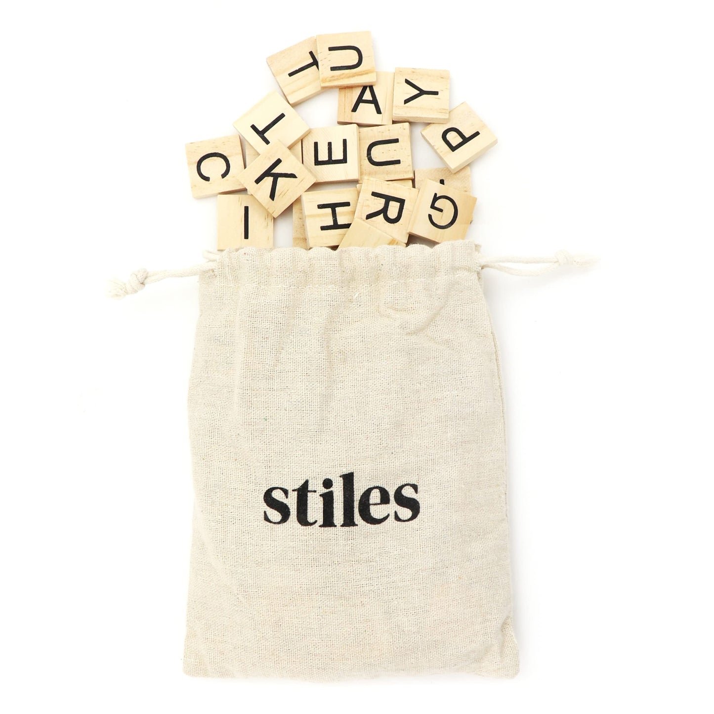 Stiles 100 Piece Magnetic Wooden Letter Tiles - Alphabet Magnets for Whiteboards, Refrigerators & Magnetic Letter Boards - Changeable Letters for Craft & Announcements, Natural