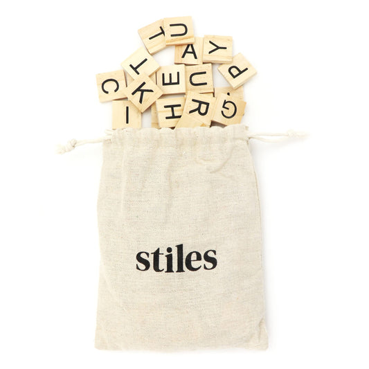 Stiles 100 Piece Magnetic Wooden Letter Tiles - Alphabet Magnets for Whiteboards, Refrigerators & Magnetic Letter Boards - Changeable Letters for Craft & Announcements, Natural