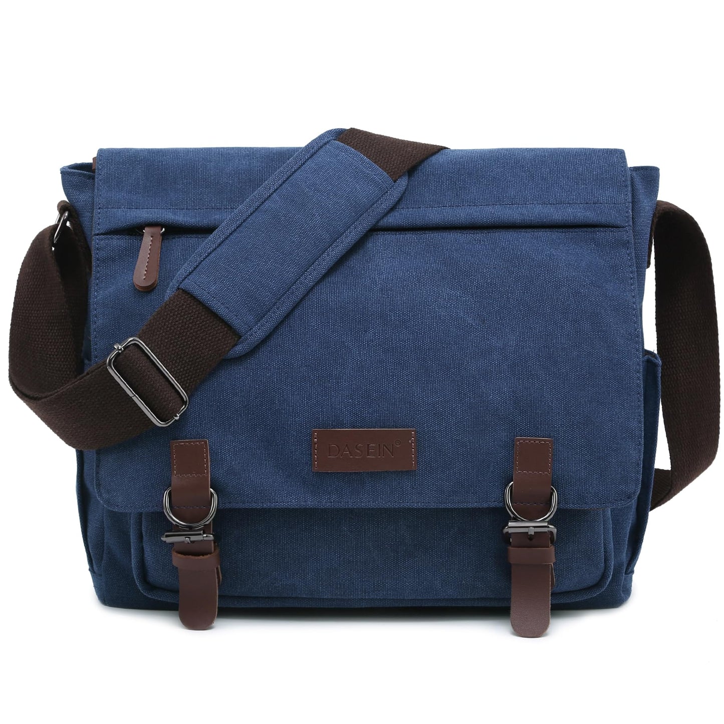 Dasein Large Vintage Canvas Messenger Shoulder Bag, Jean Blue, 15in Laptop