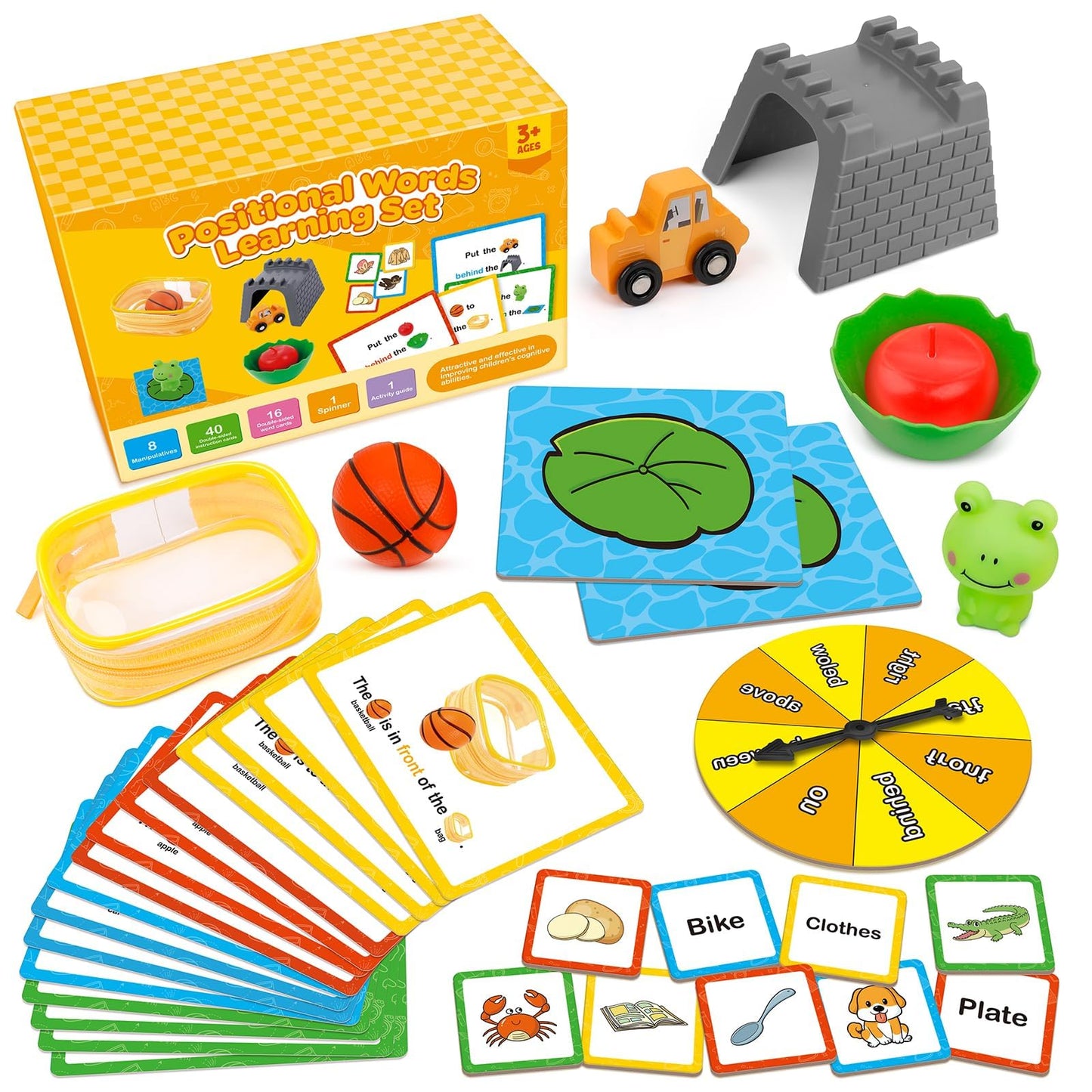 Broytain Positional Word Learning Set, Toddler Board Games, Manipulatives Match Games, Educational Games for Kids Ages 4+, STEM Learning Activities, Fine Motor Skills, Speech Therapy Toys