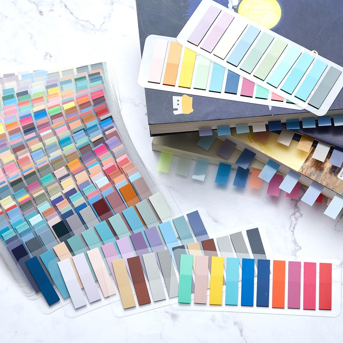 ReliThick 8000 Pcs Writable Sticky Tabs, 40 Colors Book Notes for Annotating Books, Self-Adhesive Index Tabs for Bible, Planner, Notebook, School & Office Supplies