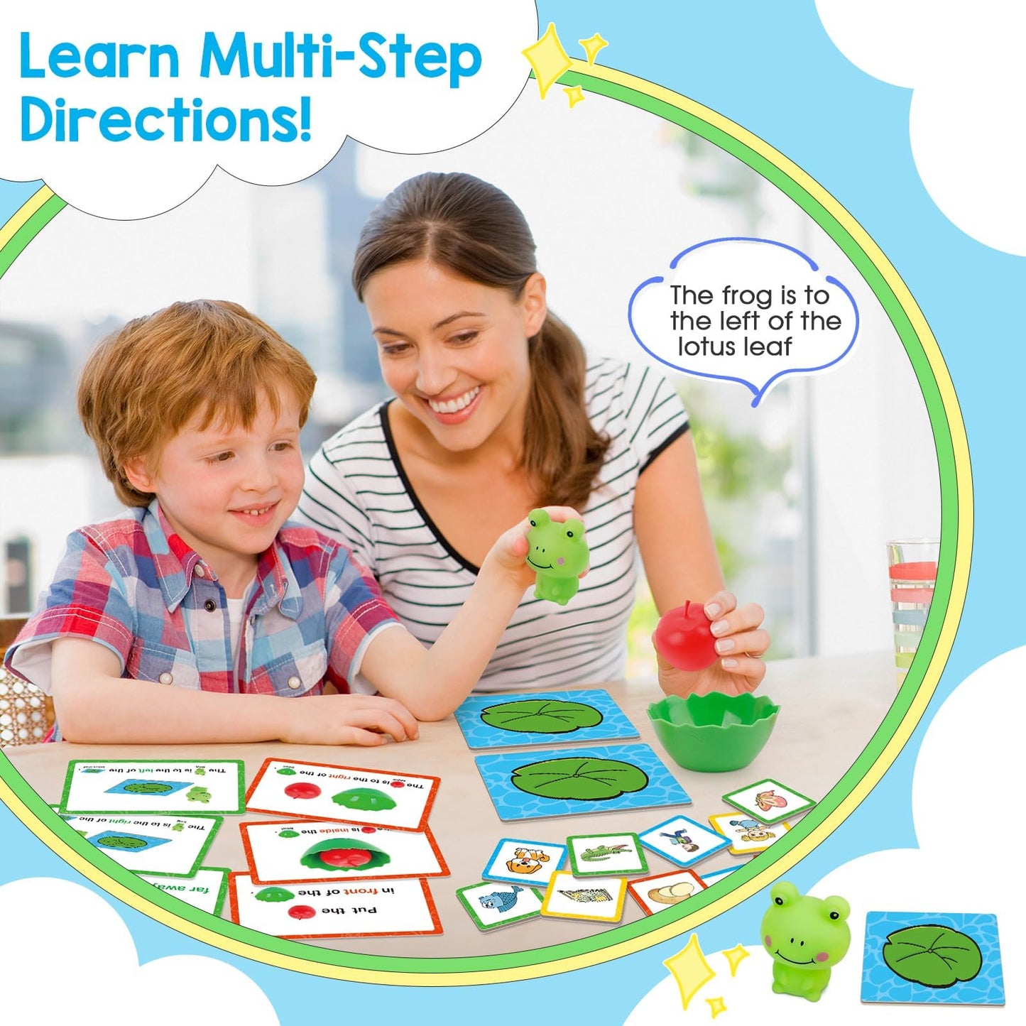 Broytain Positional Word Learning Set, Toddler Board Games, Manipulatives Match Games, Educational Games for Kids Ages 4+, STEM Learning Activities, Fine Motor Skills, Speech Therapy Toys