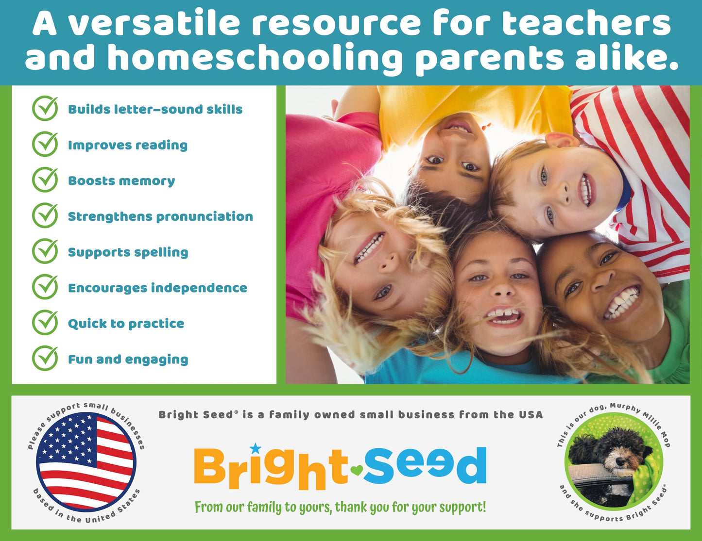 Bright Seed Phonics Flash Cards - Learn to Read in 20 Phonic Stages - Digraphs CVC Blends Long Vowel Sounds – Phonics Games for Kids Age 4-8 Kindergarten First Second Grade Home School Educational
