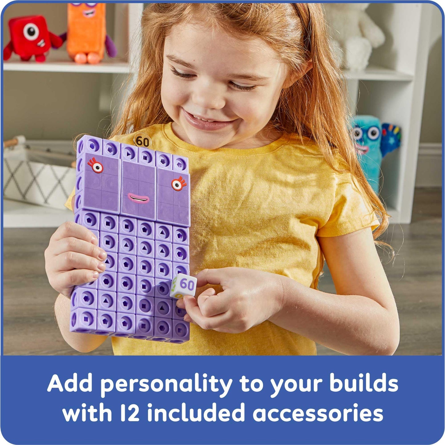 hand2mind Numberblocks Heroes with Zeroes MathLink Cubes Activity Set, Preschool Learning Activities, Math Manipulatives Kindergarten, Counting Blocks, Number Linking Cubes, Kids Educational Toys