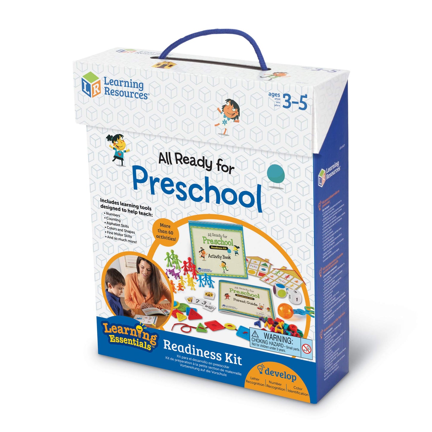 Learning Resources All Ready For Preschool Readiness Kit - 60 Activities Set, Ages 3+, Kindergartner Preparation Kit, Preschool Homeschool Curriculum