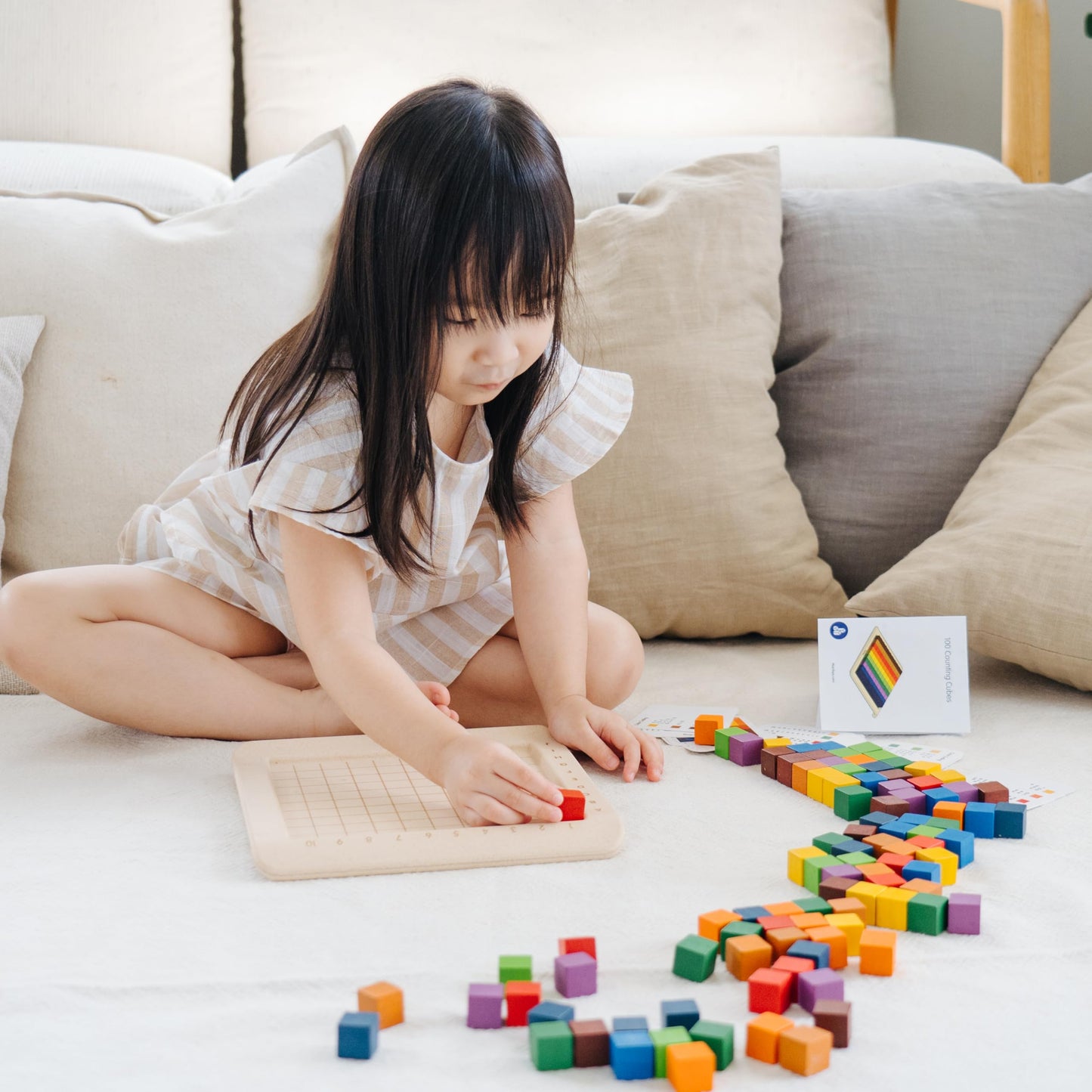 PlanToys® Wooden Math Blocks & Rods