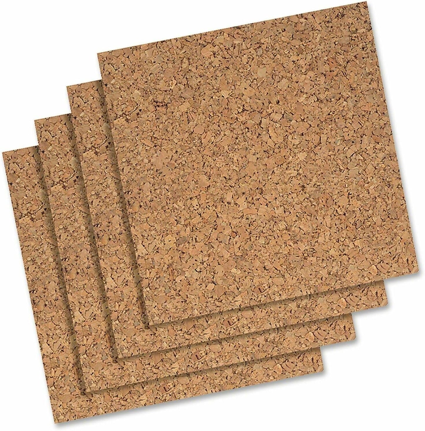 Corksidol Cork Board Tiles 12"x12" Bulletin Board-Cork Board- Ultra Strong Self Adhesive Backing for Classromm/Office/Floor/Wall/DIY-4 Pack