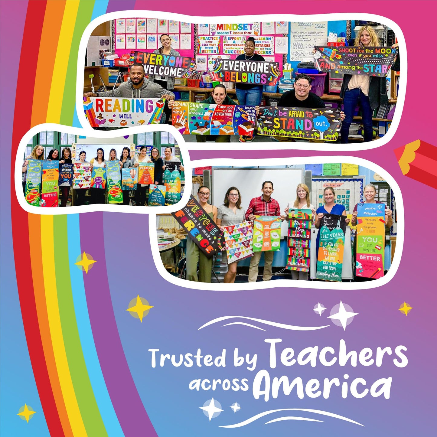 Sproutbrite 2 Pack (13.5"x39") Count Educational Math Posters for Classroom - Large Multiplication Chart & Division Banners - Table Chart Poster for Elementary & Middle School - Math Tables & Multiplication Table (1 - 12)
