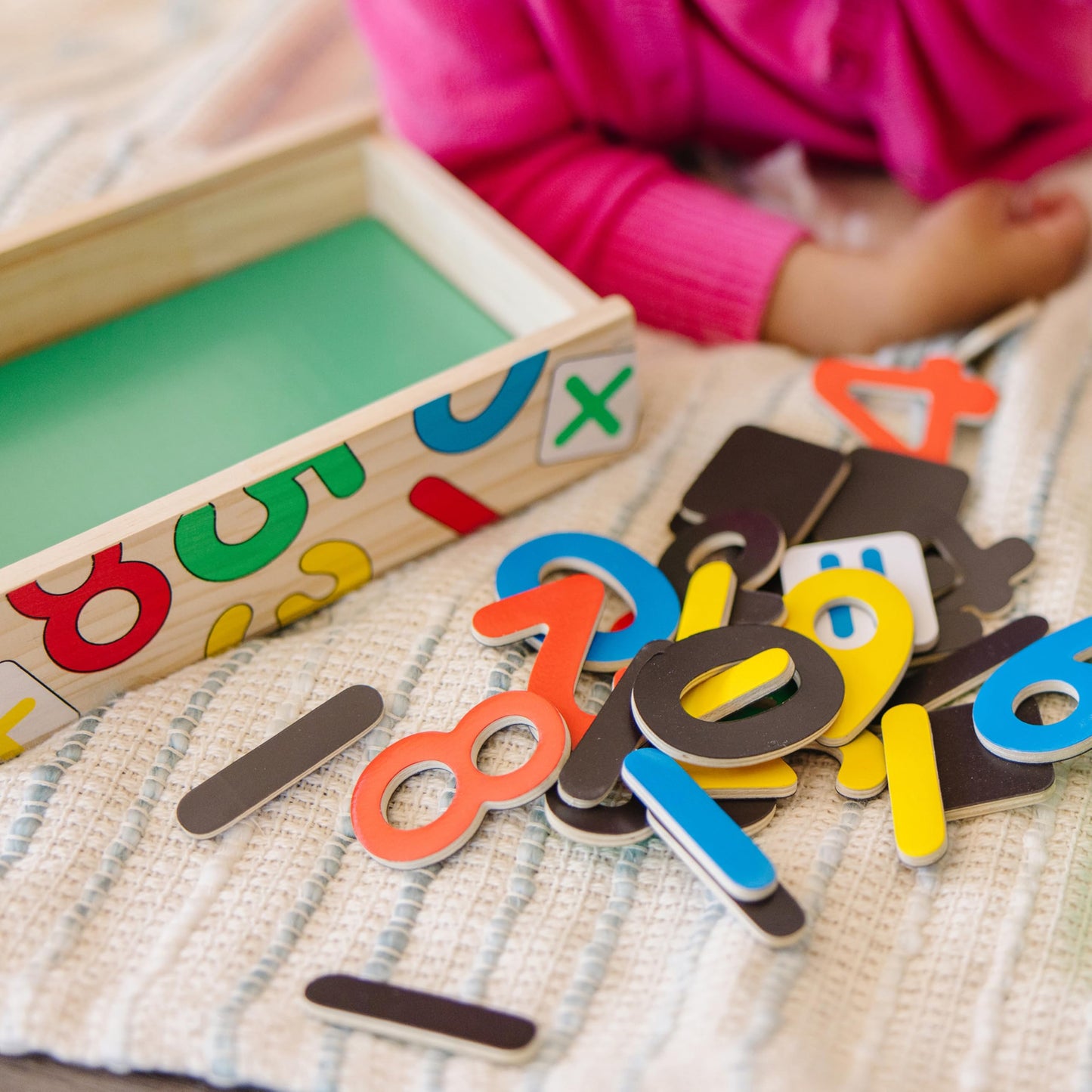 Melissa & Doug 37 Wooden Number Magnets in a Box