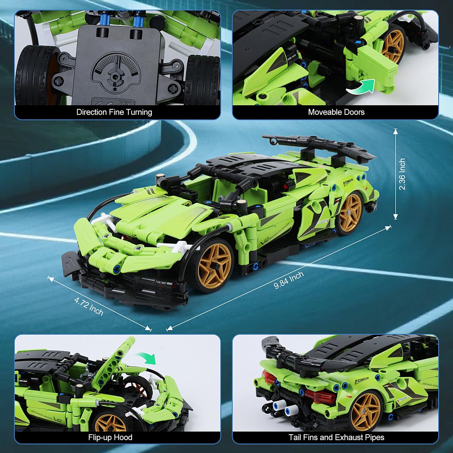 IQKidz STEM Building Blocks Kit for Kids - 2 in 1 Remote Control Race Car and Robot Toy, Great Gift for Boys, Teens Age 6 7 8-12+ Year Old Who Love Engineering and RC Sports Car Toys