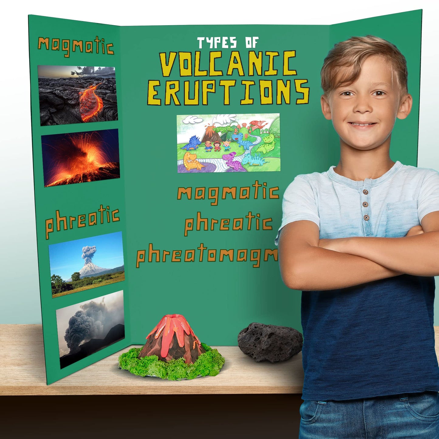 Flipside Products 36” x 48” Project Boards for Presentations, Science Fair, School Projects, Event Displays and Trifold Picture Board, Proudly Made in USA - Green - 10 Pack