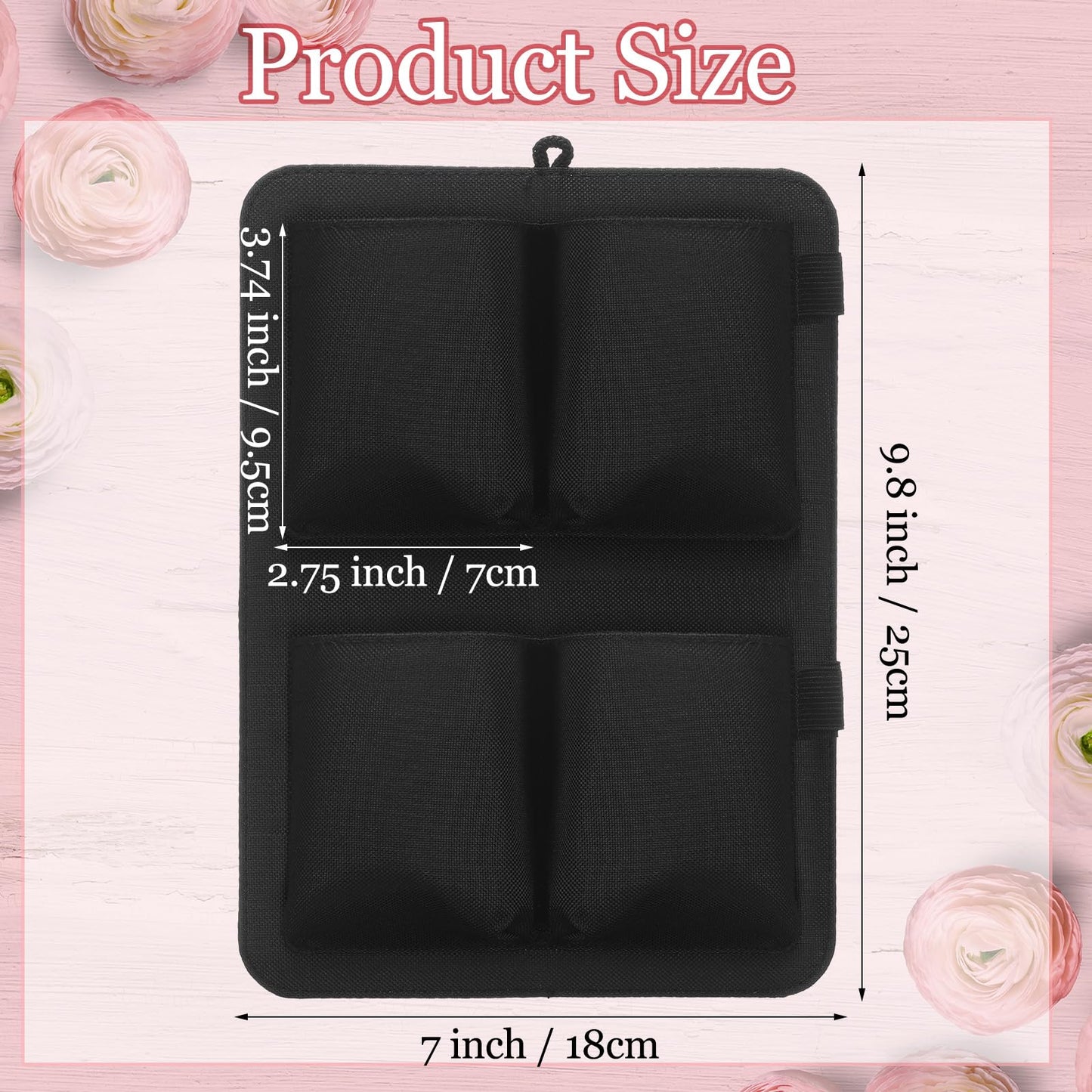 Vincreem Magnetic Locker Organizer, Locker Accessories 7 x 10 Inch Back to School Magnet Holder Bag First Day of School Supplies for Work Office Cabinet refrigerator(Black)