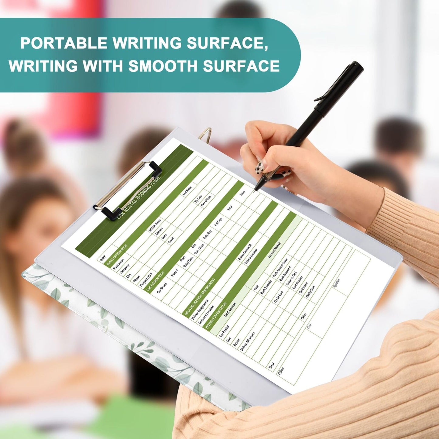 Leaves Round Ring Binders 1.5 Inch Plant 3 Ring Clipboard Binder for Office School Work Supplies File Folder Document 200 Sheet Capacity Easy Open