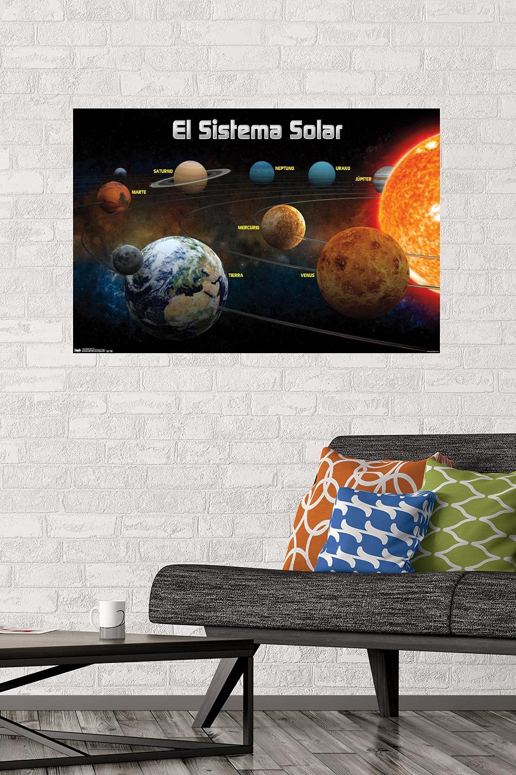 Trends International El Sistema Solar 2013 (Solar System) Wall Poster, 22.375" x 34", Premium Unframed Version