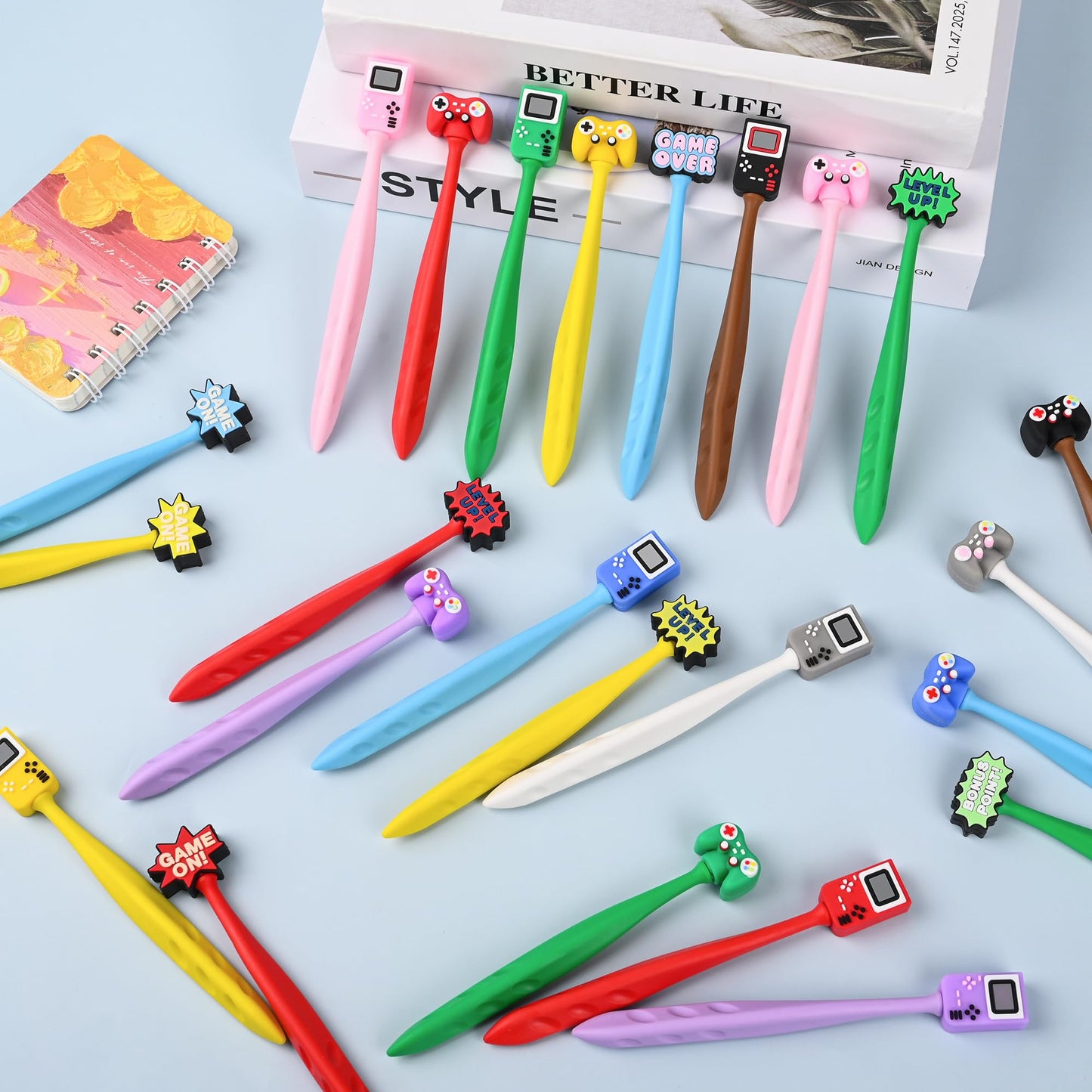 48 Pcs Video Games Bobblehead Eraser for Pencils Kawaii Erasers Cute Supplies Fun Cartoon Erasers Supplies Birthday Gifts