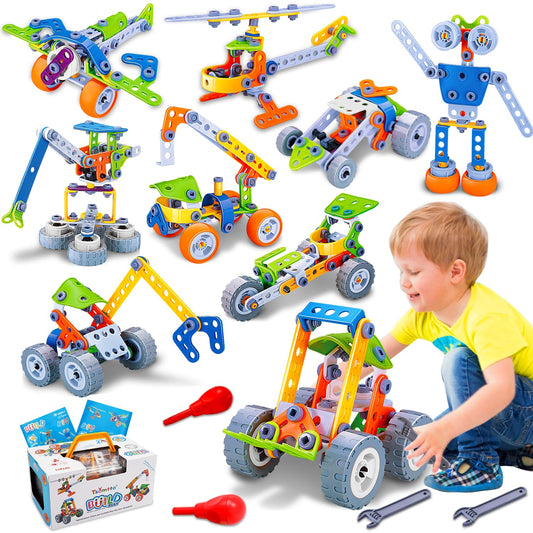 10 in 1 STEM Toys for 4 5 6 7 8+ Year Old Boy Girl Birthday Gifts Building Toys Stem Kits Activities for Kids Ages 4-8 5-7 6-8 Educational Learning Boy Toys Age 3-5 4-6 8-10 Engineering Creative Games