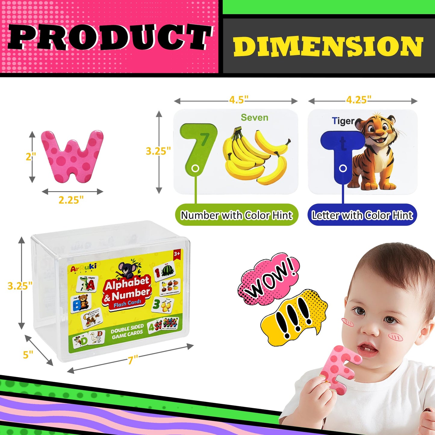 Magnetic Numbers and Alphabets Flash Cards Set - ABC Letters and Numbers Animal Pattern Board Matching Puzzle Games for Group Play, Montessori Educational Toys for Preschool Kids Age 3 4 5 Years