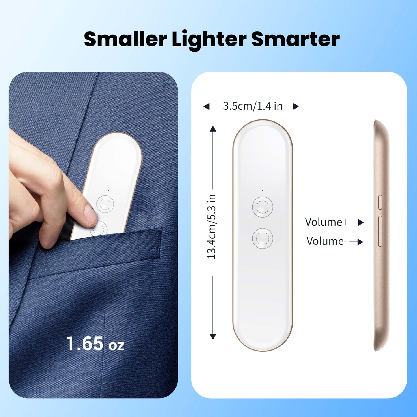 Anfier G9 Language Translator Device, Real-time AI Voice Translation in 144 Languages, Offline 11-Language Two-Way Traductor, Instant Pocket Ingles Español Translators for Business Travel Study White
