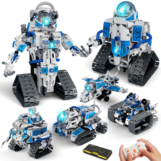 ACIKETO 6 in 1 STEM Robot Building Kit, 780 PCS APP & Remote Control Space Robot Toys for Kids Age 8-14+, Engineering Technic Coding Robotic Kit, Educational Science Set Birthday Gift for Boys Girls