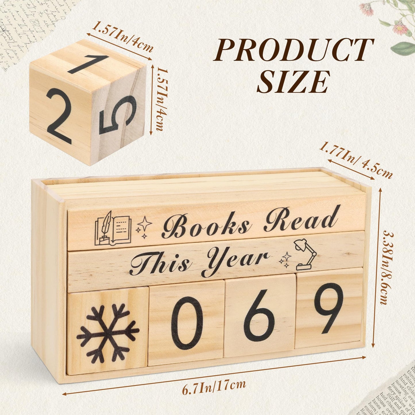 Books Read This Year Counter, Catcan Book Counter Sign Up to 999 Books Reading Challenge Gift for Book Lovers, Bookworms, Librarians, Teachers, Writers