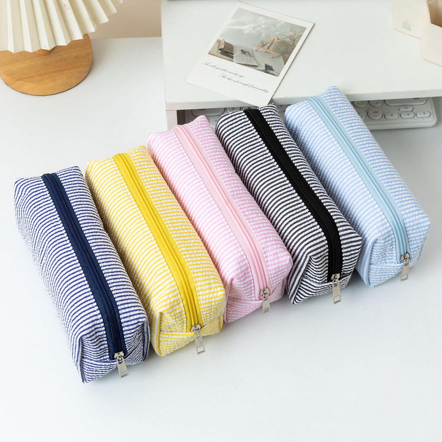 OZAOZ Cute Pencil Case Capacity Pencil Pouch Aesthetic Pen Bag Office Stationery Organizer Simple Sturdy Multifunctional Cosmetic Pouch (orange)