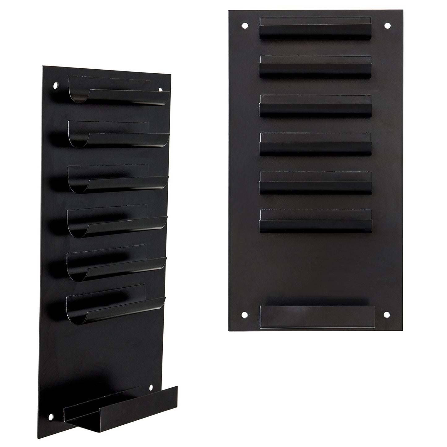 MyGift 2-Pack Vertical Whiteboard Dry Erase Marker Holder, 7-Slot Wall Mounted Organizer for Classroom Office Home, Black