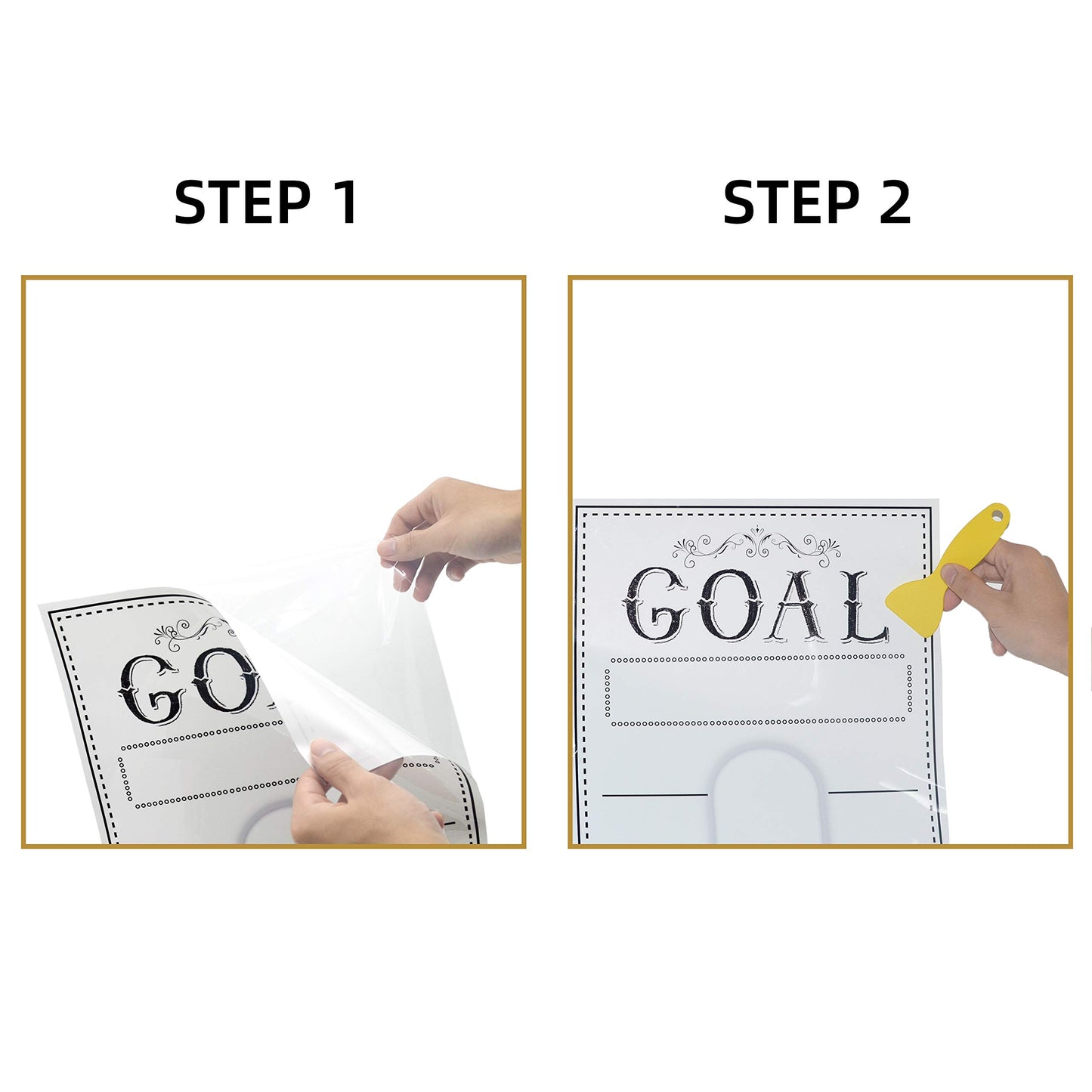 Goal Setting Fundrasing Thermometer - 48"x12" Dry Erase Self-Adhesive Goal Tracker - Poster Charts for Home, School and Office