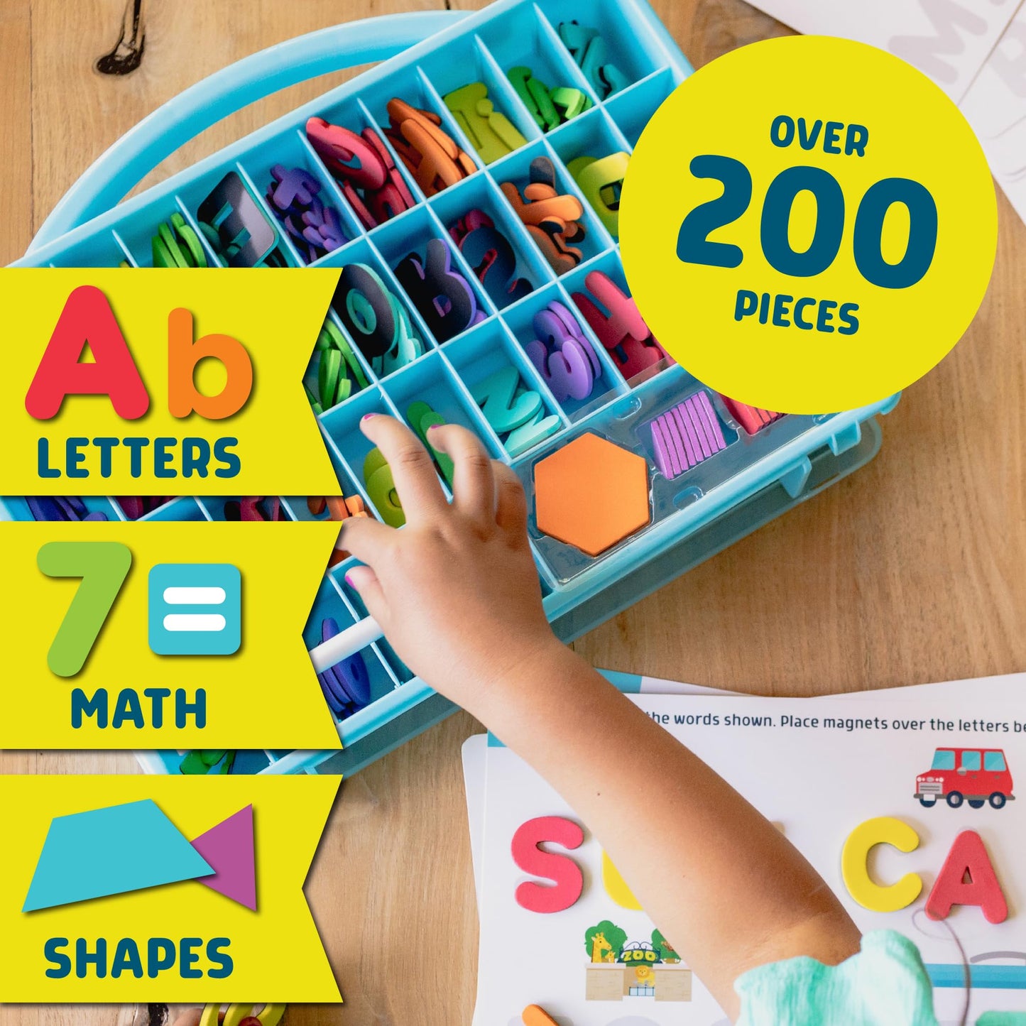 Chuckle & Roar - Ultimate Magnet Set - Soft Foam Fun Magnet Tiles - Great for Preschoolers - Storage Case Included for On The Go - Ages 3 and Up