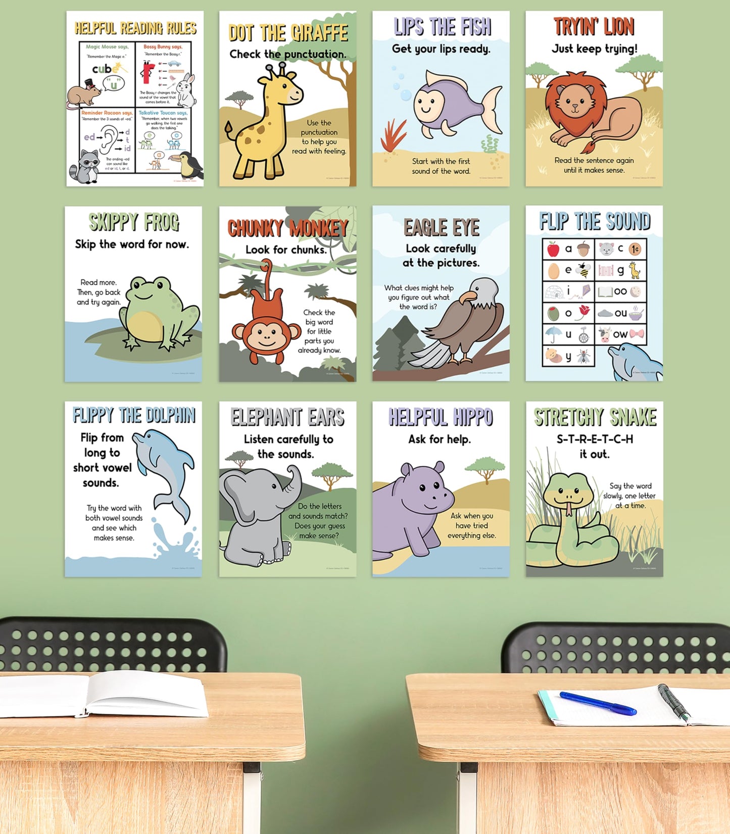 Carson Dellosa 531pc K-2 Literacy Bundle, Kindergarten, 1st Grade, 2nd Grade Phonics Posters, Bulletin Board Sets, Instructional Resources, Dry-Erase Manipulatives, Big Box of Sentence Building Game
