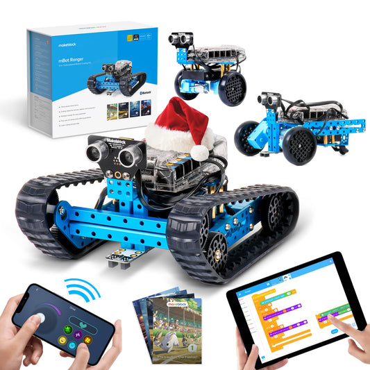 Makeblock mBot Ranger 3 in 1 Robotics for Kids Age 8-12, Coding Robot for Arduino Scratch Learning with Coding Box, 16 Coding Projects STEM Science Kit, Robot Toys Gift for Kids Ages 10+