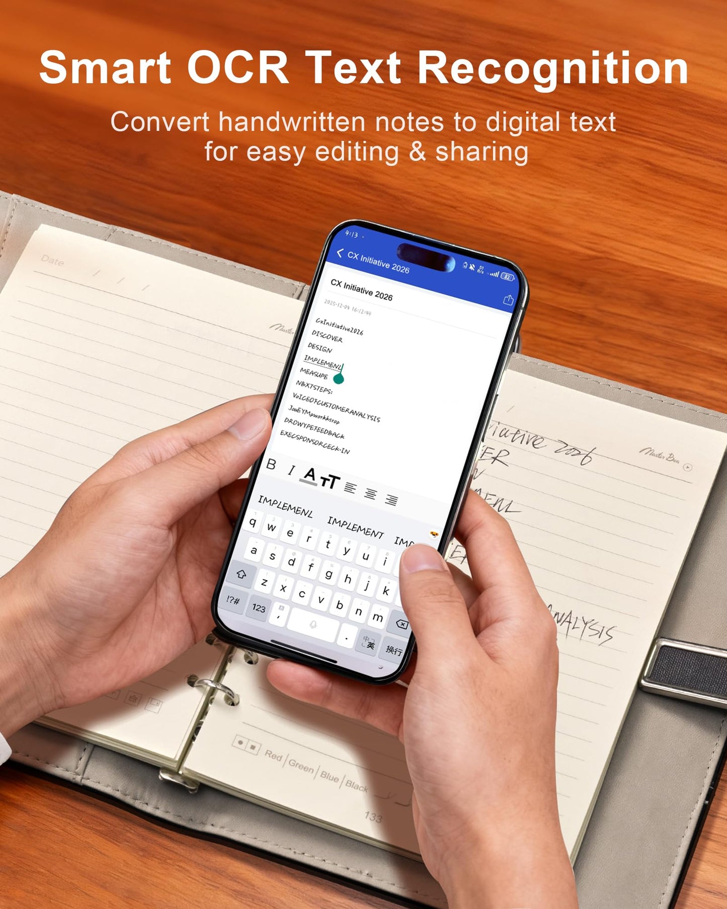 Mloas Smart Sync Pen for Note Taking, Digital Notebook with Pen, Enables Synchronized Handwriting, Ocr to Text, Offline Storage, Audio Recording and Note Sharing, Compatible with IOS and Android